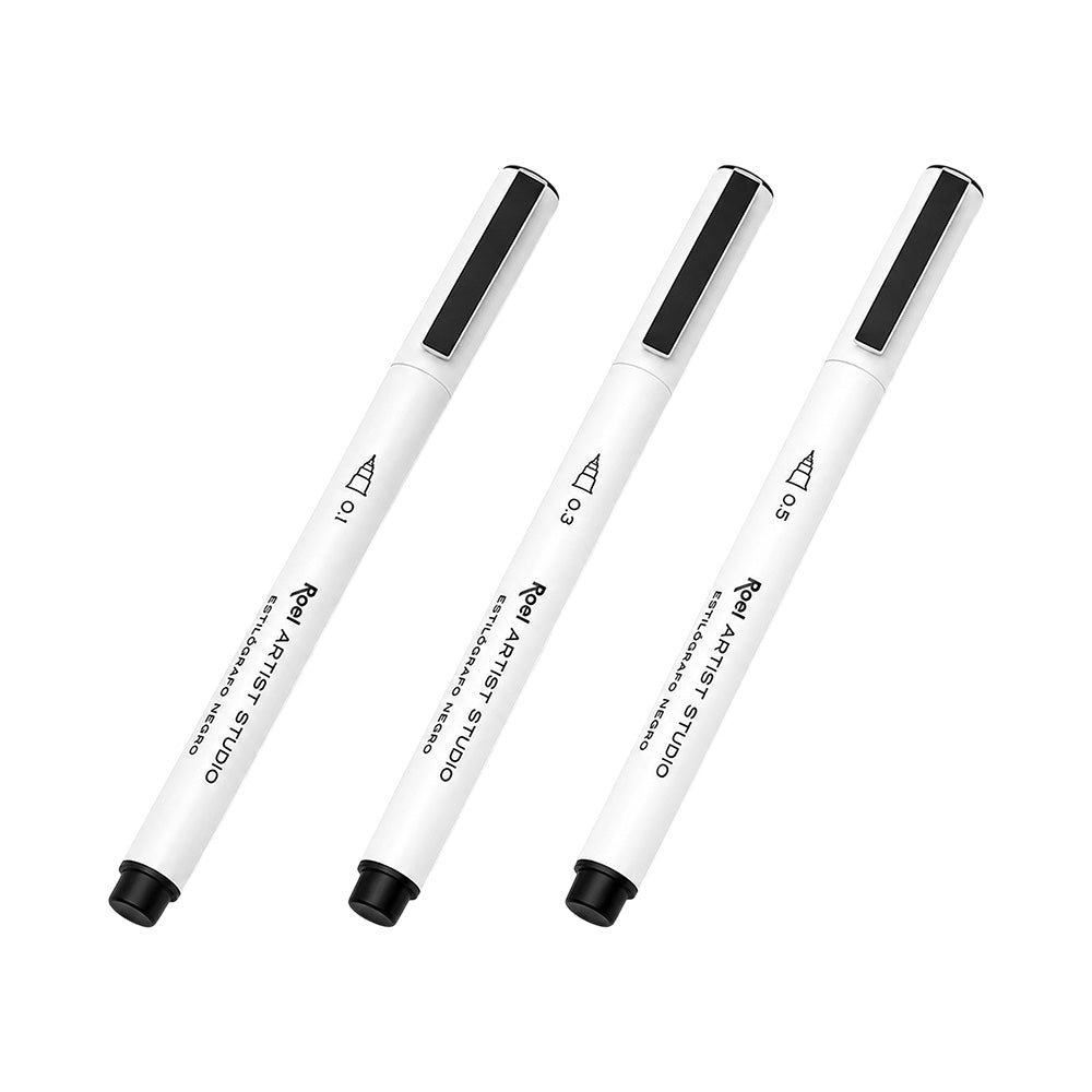 Marcadores de Punta Fina Roel Artist Studio – Set de 3