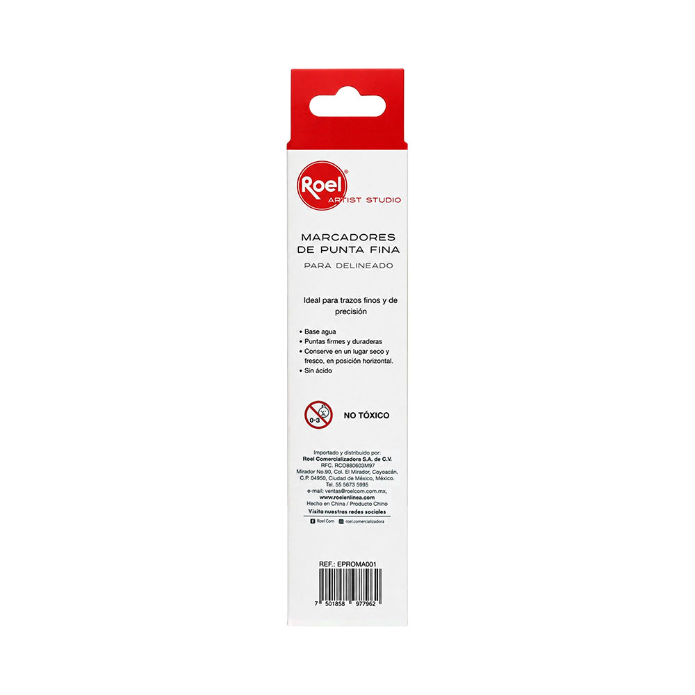 Marcadores de Punta Fina Roel Artist Studio – Set de 3