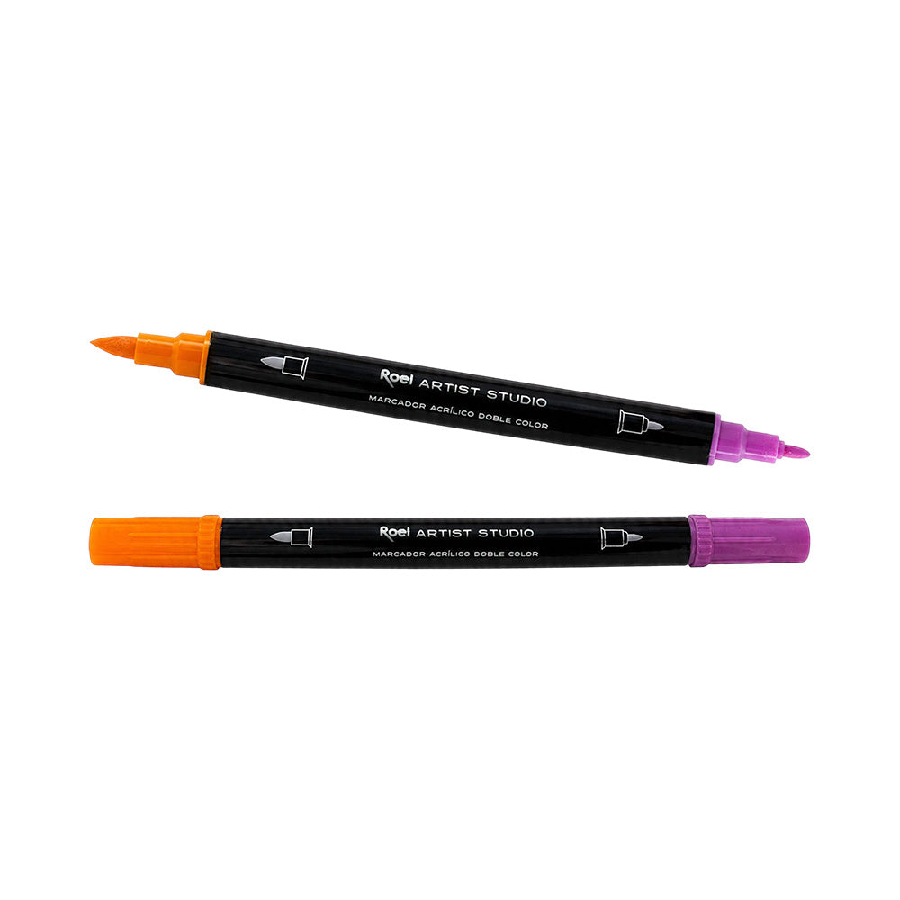 Marcadores Acrílicos Brillantes Doble Color Roel Artist Studio – Set de 10