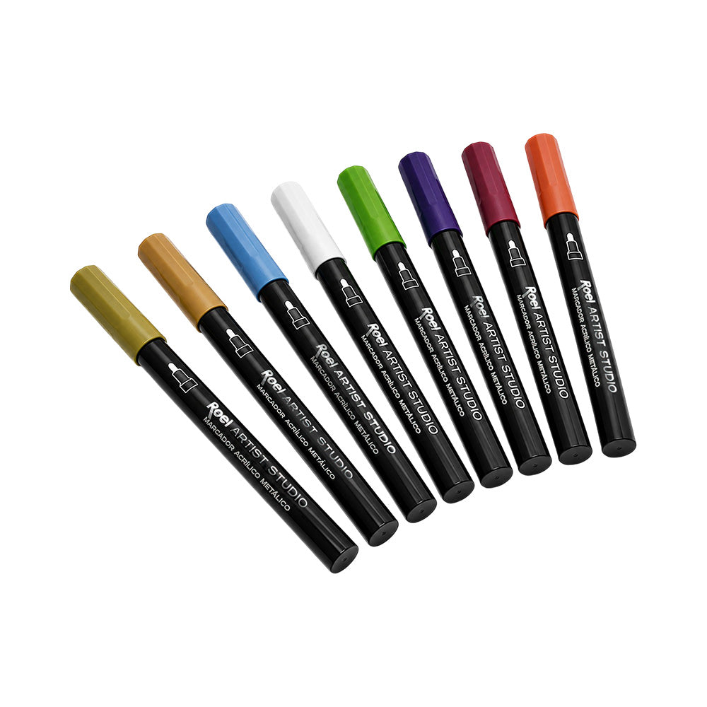 Marcadores Acrílicos Metálicos Roel Artist Studio – Set de 10