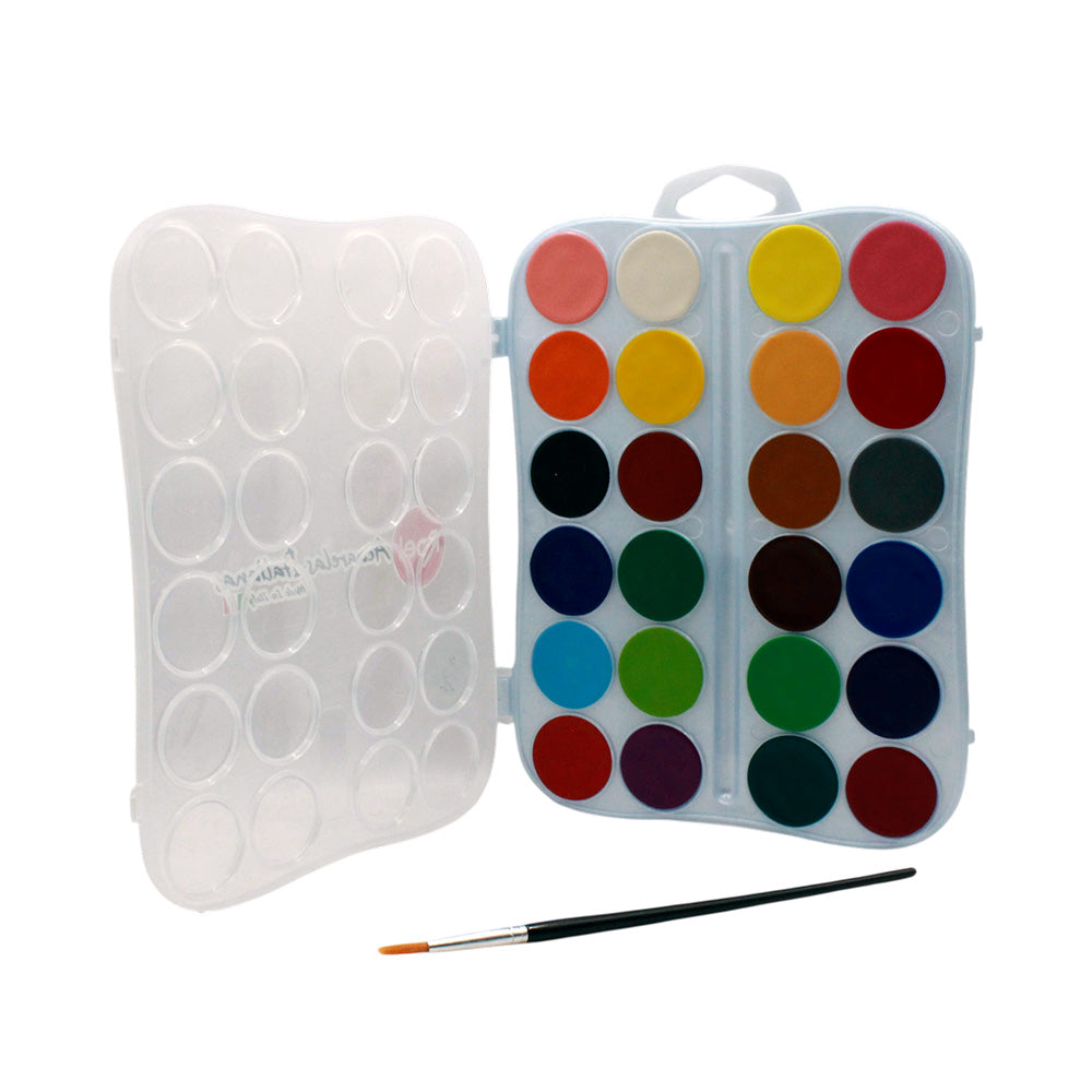 Acuarela Roel Efecto Mate  Estuche con 24 Pastillas