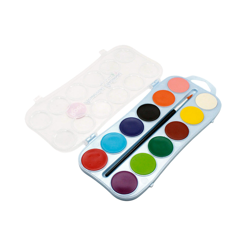 Acuarela Roel Efecto Mate, Estuche Con 12 Pastillas