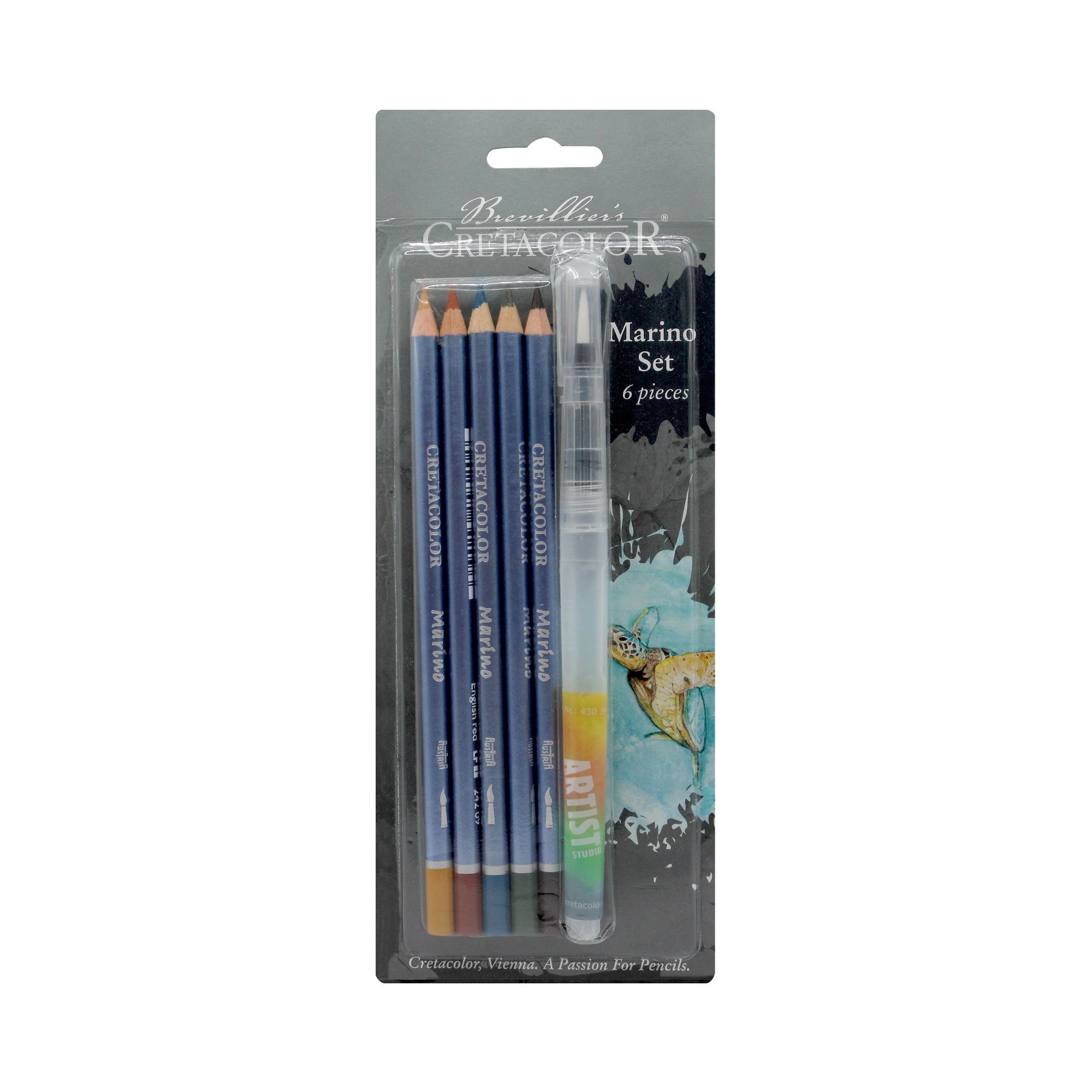Blíster de lápices Marino Acuarelables con 6 Piezas