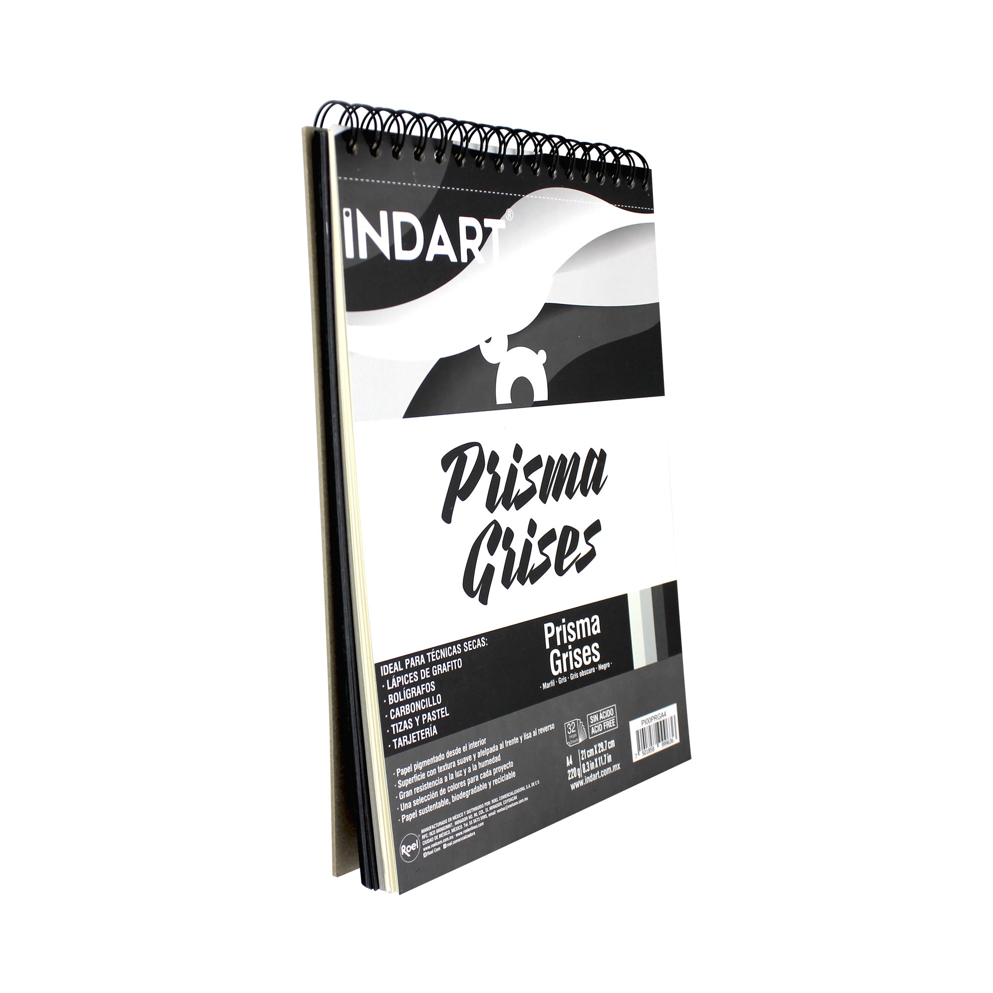 Álbum Indart Prisma Grises, 29.7x21cm, 32Hojas, A4, 220g