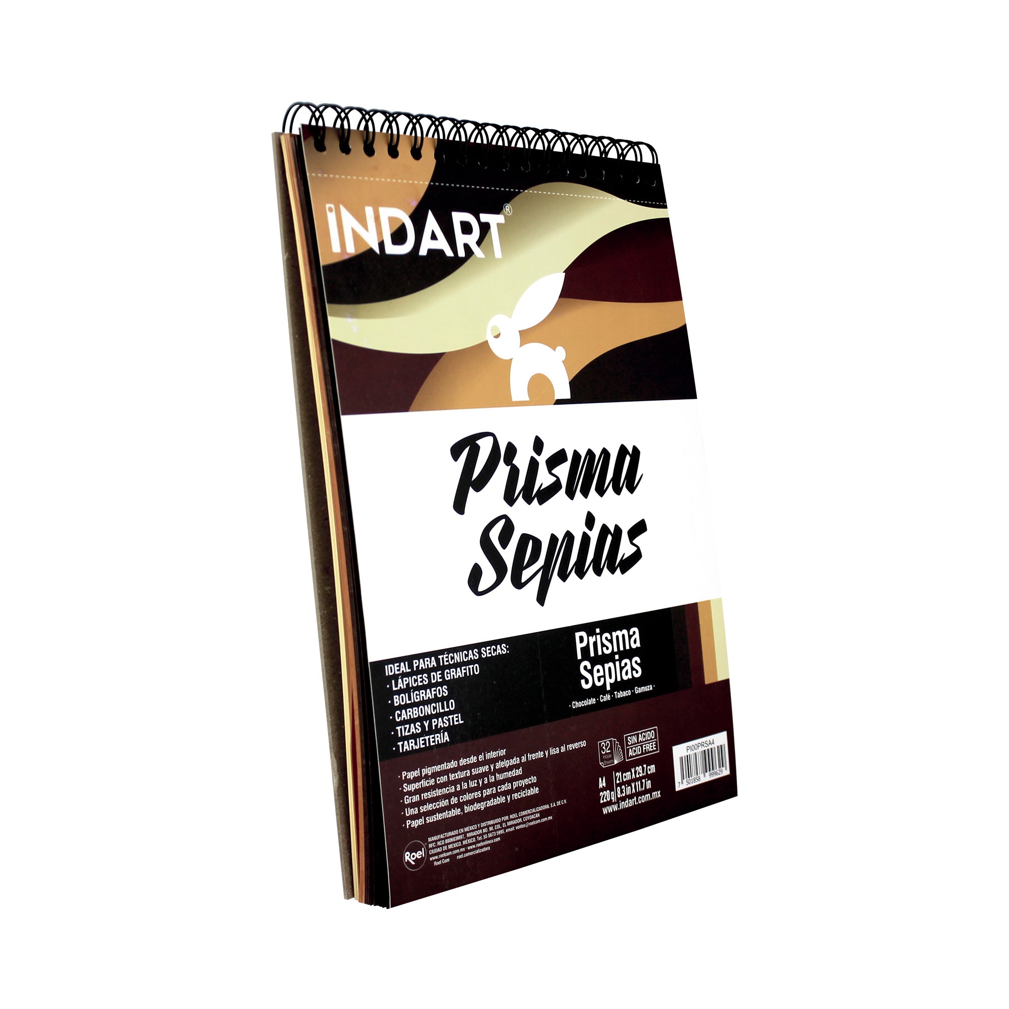 Álbum Indart Prisma Sepias, 29.7x21cm, 32Hojas, A4, 220g
