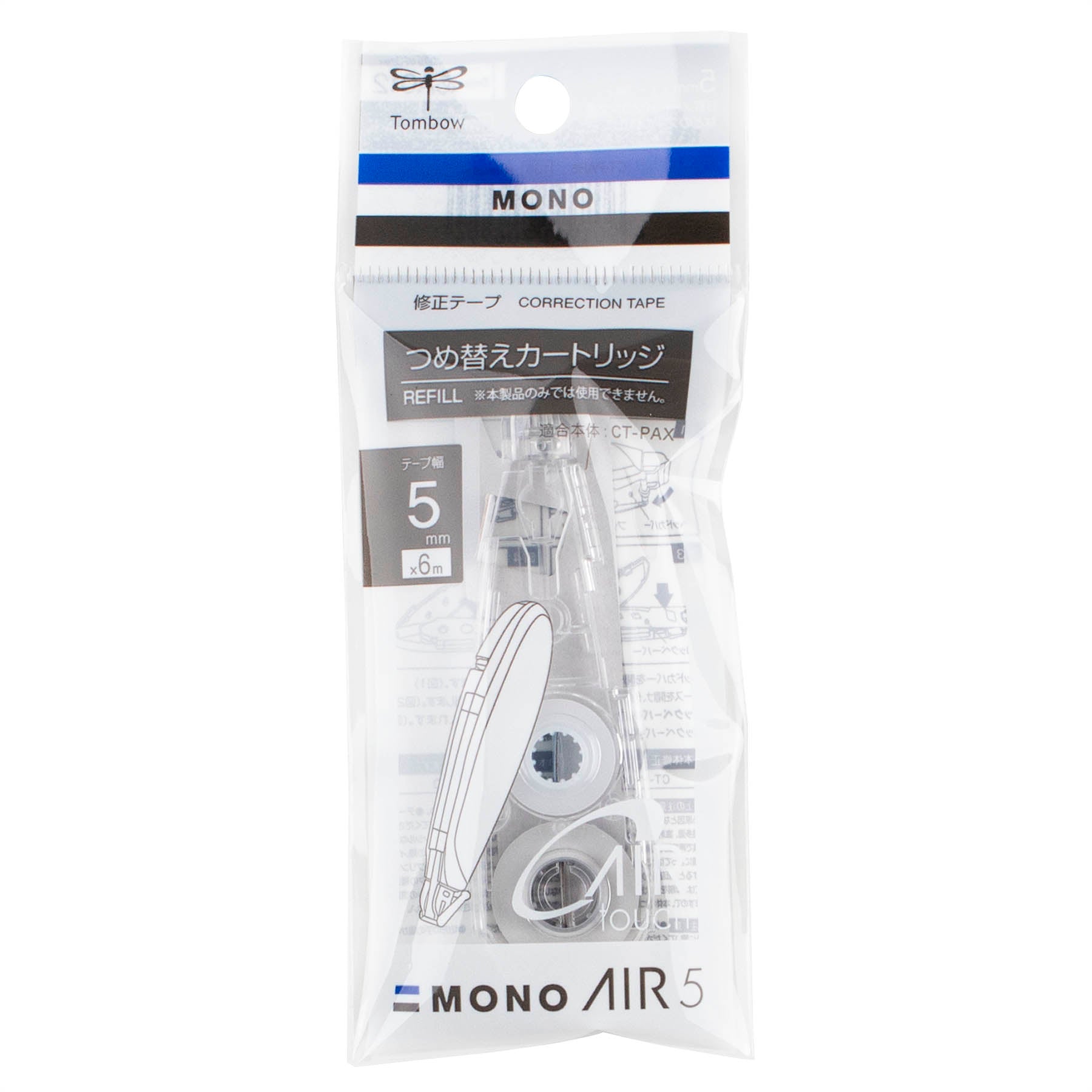 Repuesto Corrector en Cinta Tombow MONO Air Touch – Recambio en Bolsa