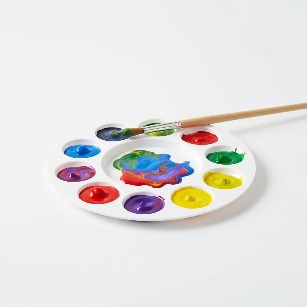 Godete de Plástico 10 Cavidades - Paleta para Acuarela y Pintura