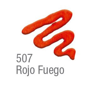 Pintura Acrilex para Tela Acripuff Rojo Fuego 35ml