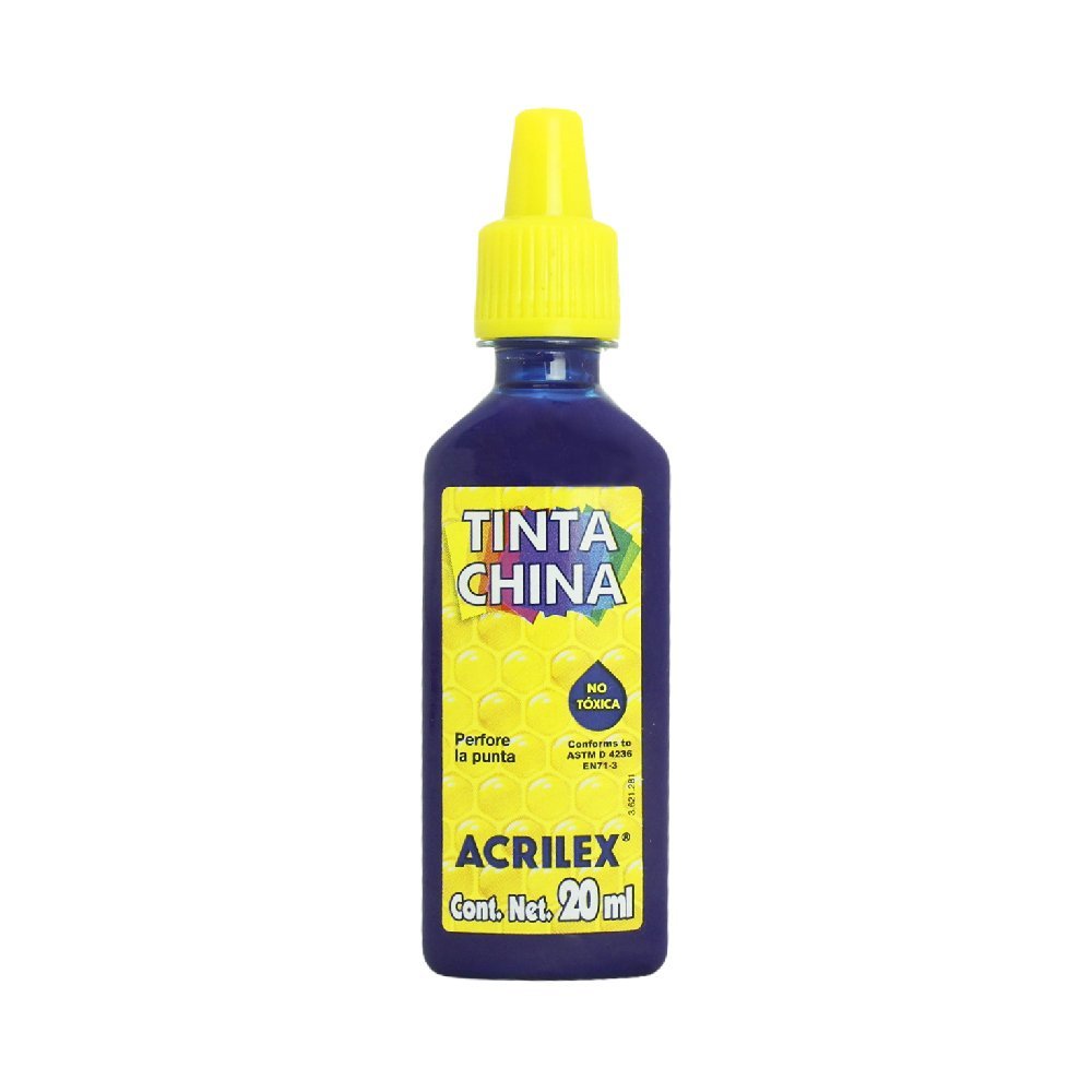 Tinta China Escolar Acrilex Azul Turquesa 20ml