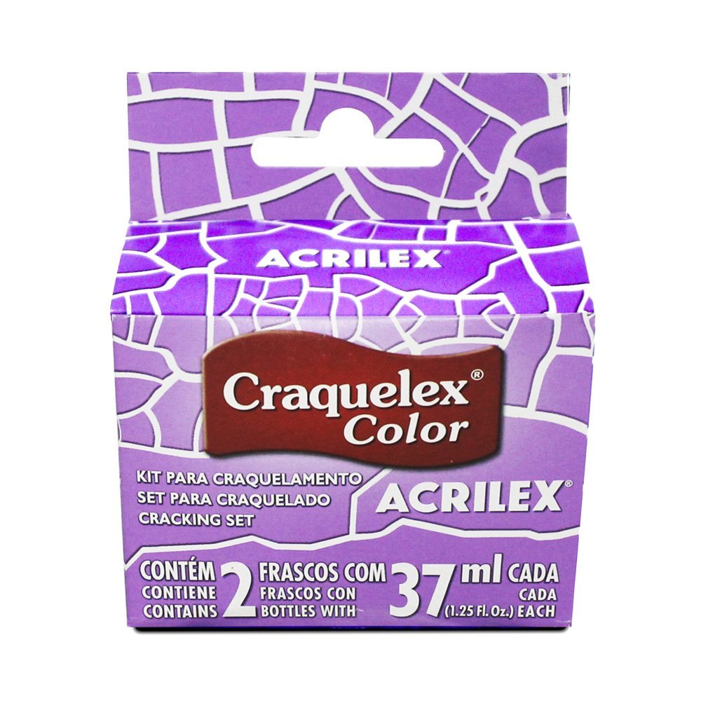 Pintura Acrilex Craquelex Set con 2 Frascos Violeta 37ml