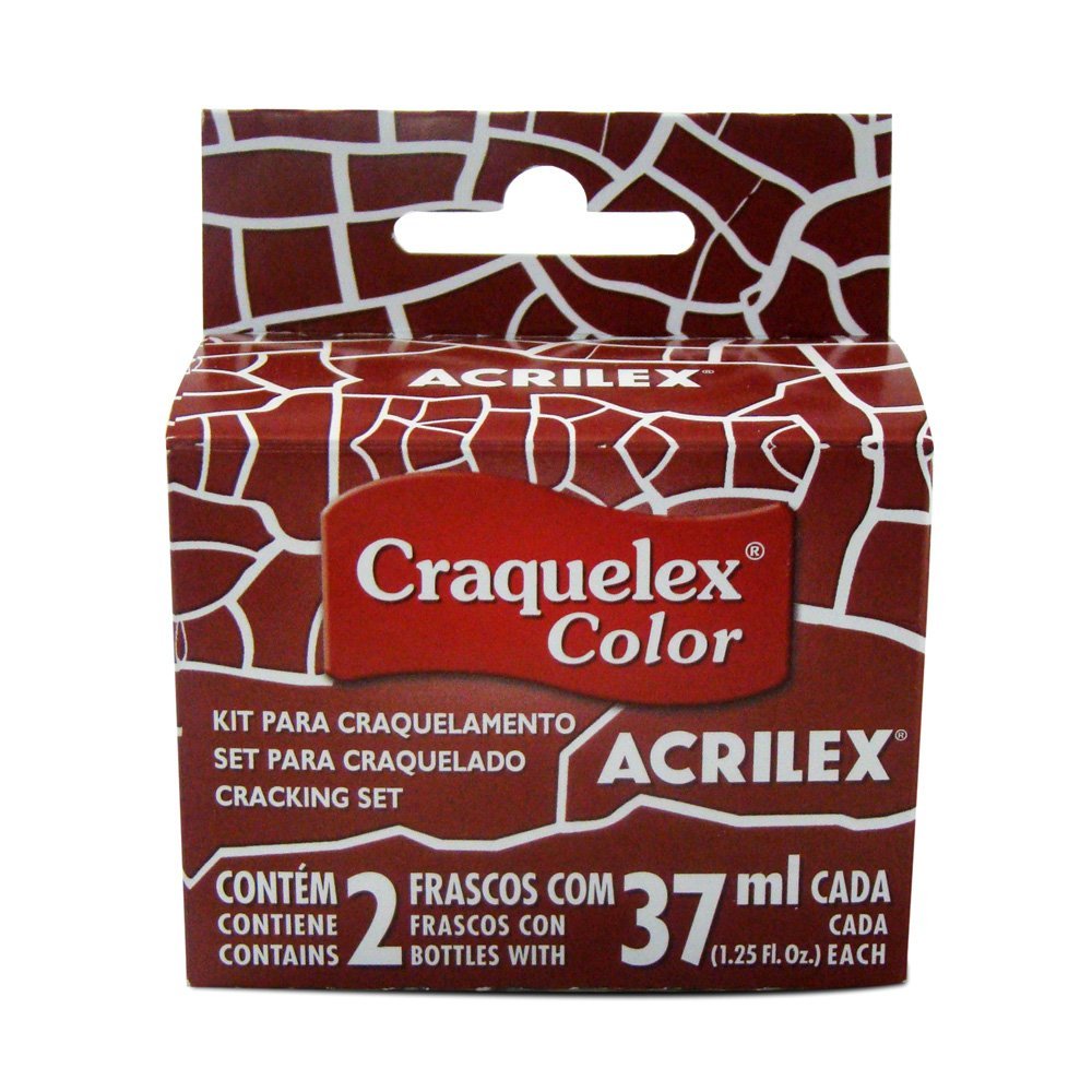 Pintura Acrilex Craquelex Set con 2 Frascos Vino 37ml