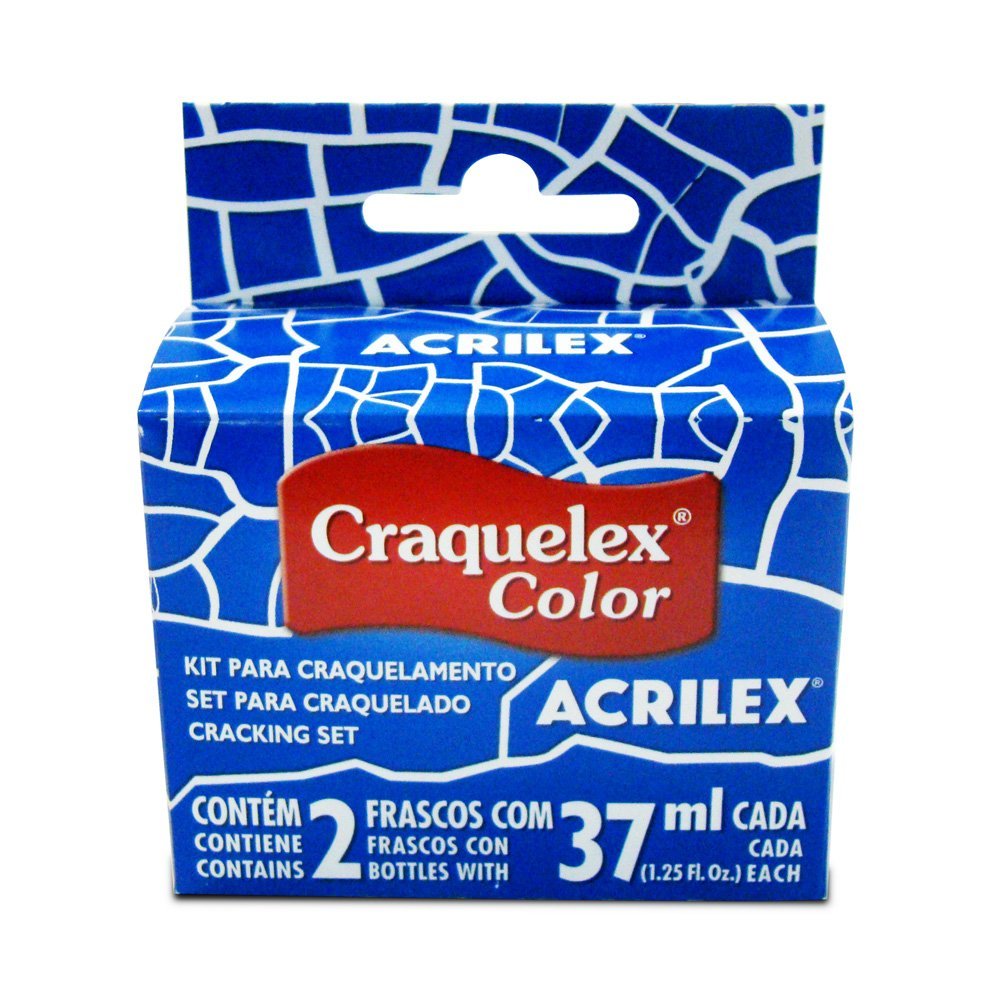 Pintura Acrilex Craquelex Set con 2 Frascos Azul Intenso 37ml