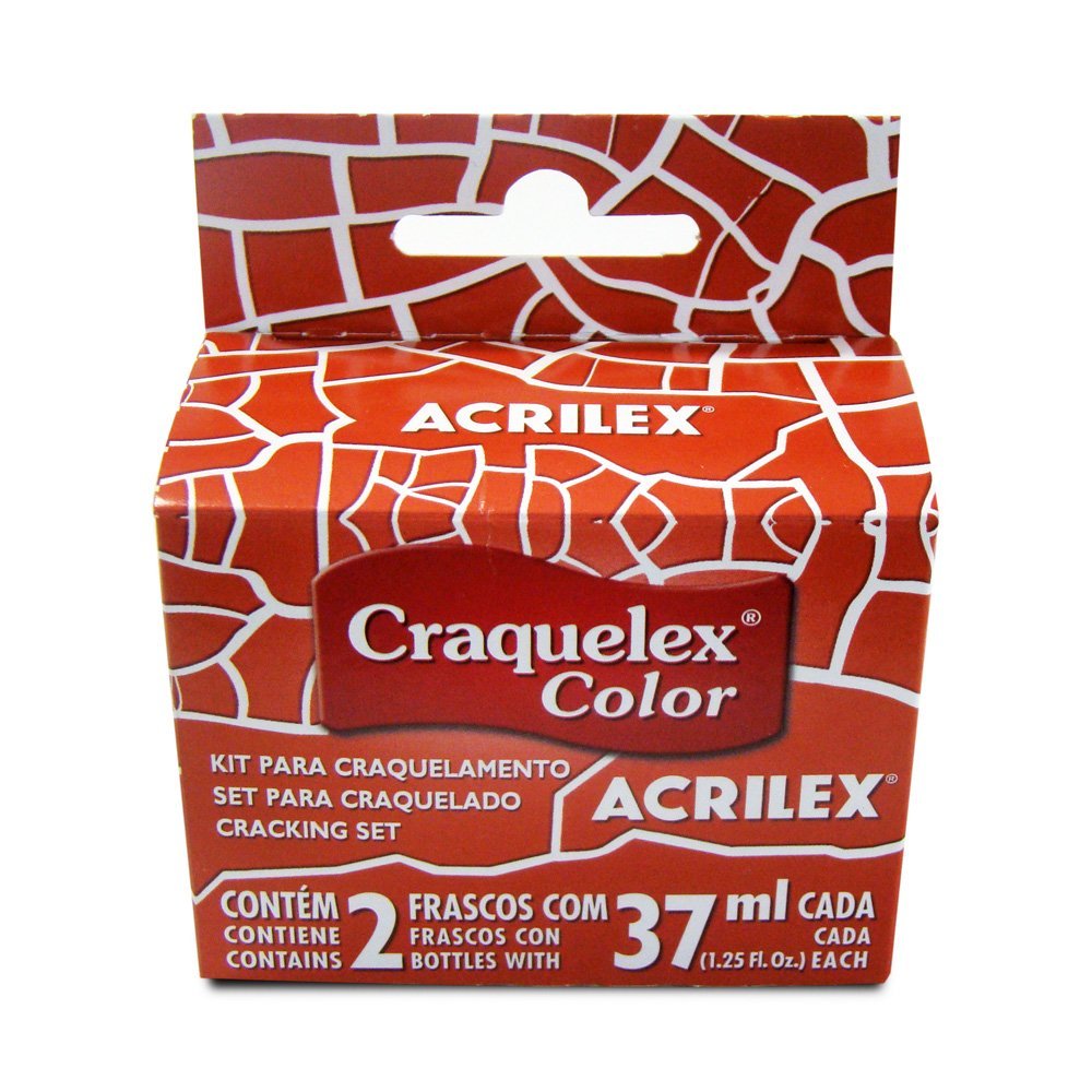 Pintura Acrilex Craquelex Set con 2 Frascos Rosa Antiguo 37ml