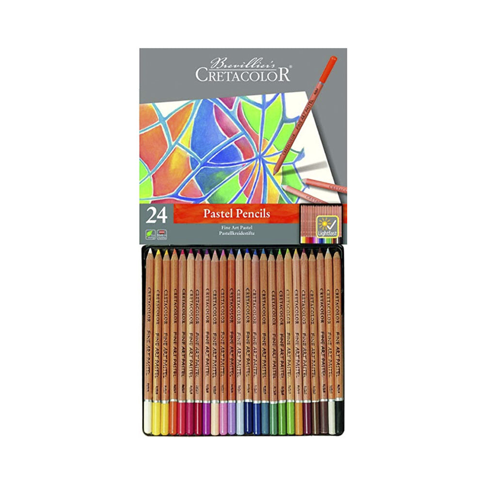 Lápices Pastel Fine Art Estuche de Metal con 24 colores