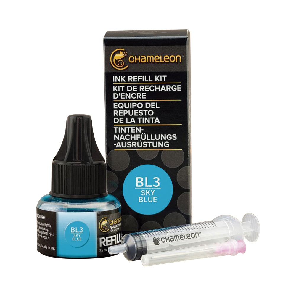 Tinta de Recambio 25ml para Rotulador Chameleon Azul Cielo-Bl3