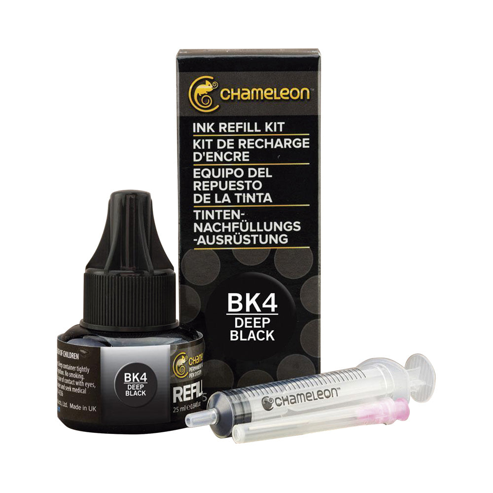 Tinta de Recambio 25ml para Rotulador Chameleon Negro Profundo-Bk4