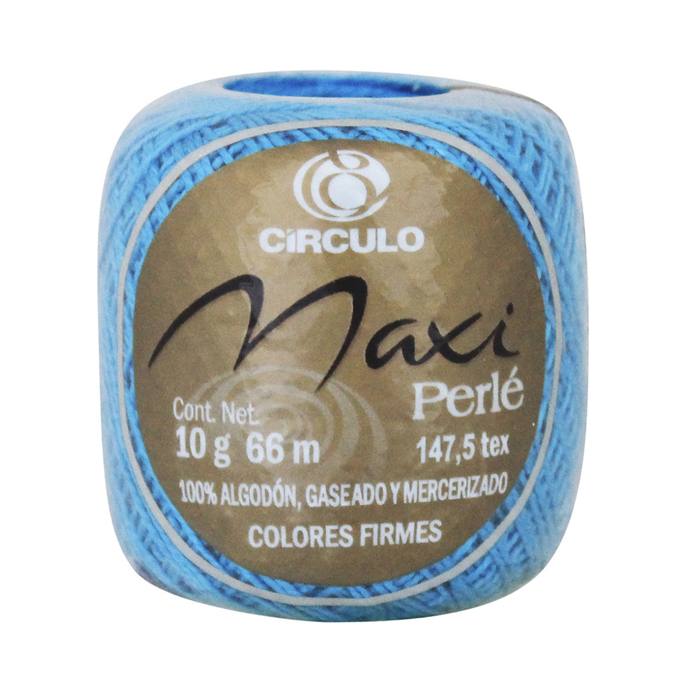 Hilo Perle Circulo con 10 Ovillos de 10g  Color Azul 1457