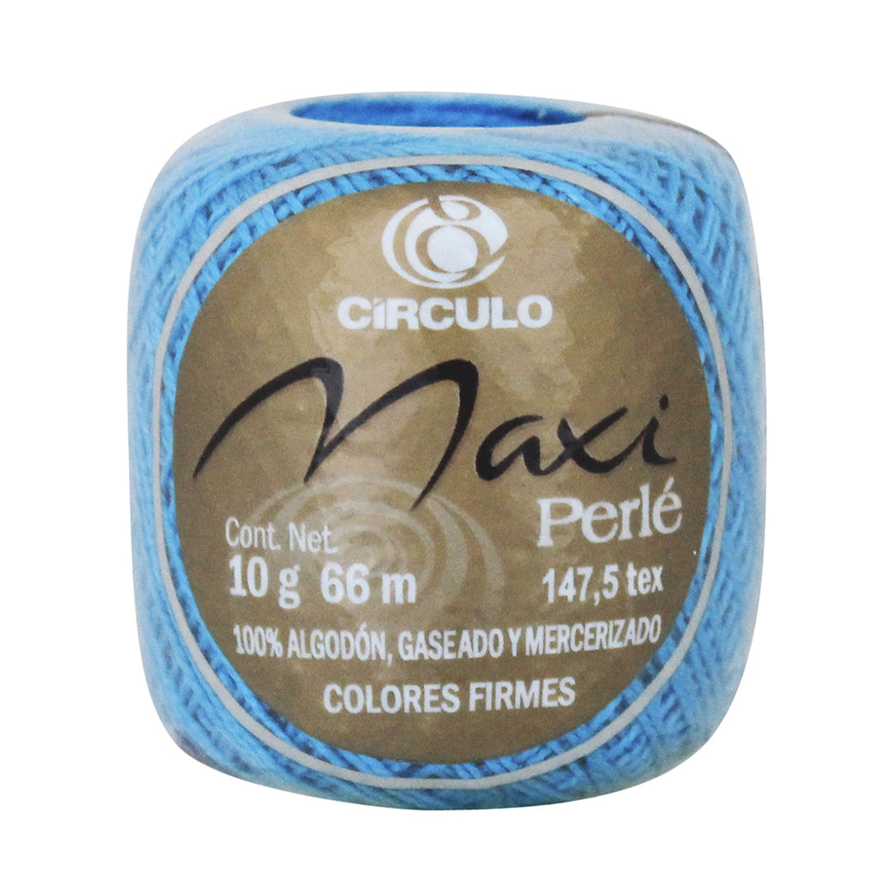 Hilo Perle Circulo con 10 Ovillos de 10g  Color Azul 1457
