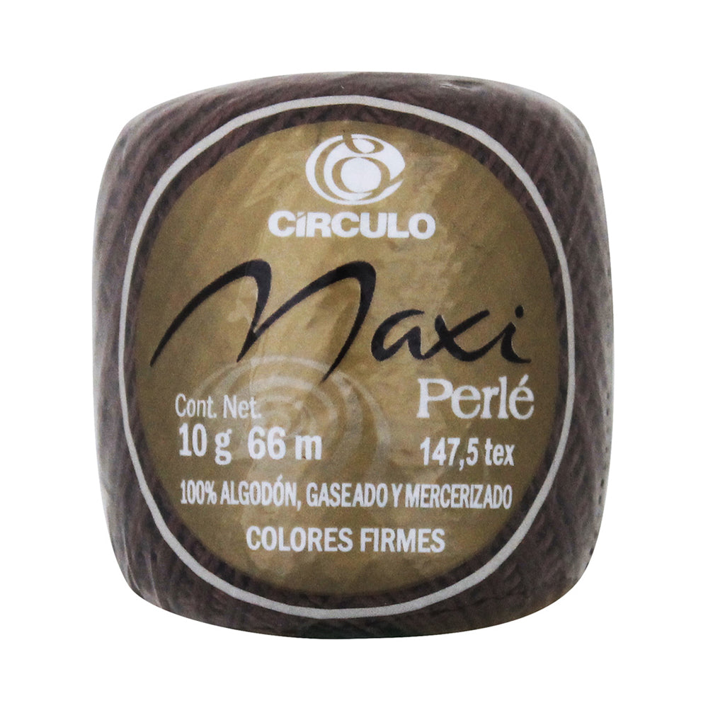 Hilo Perle Circulo con 10 Ovillos de 10g  Color Café 1480