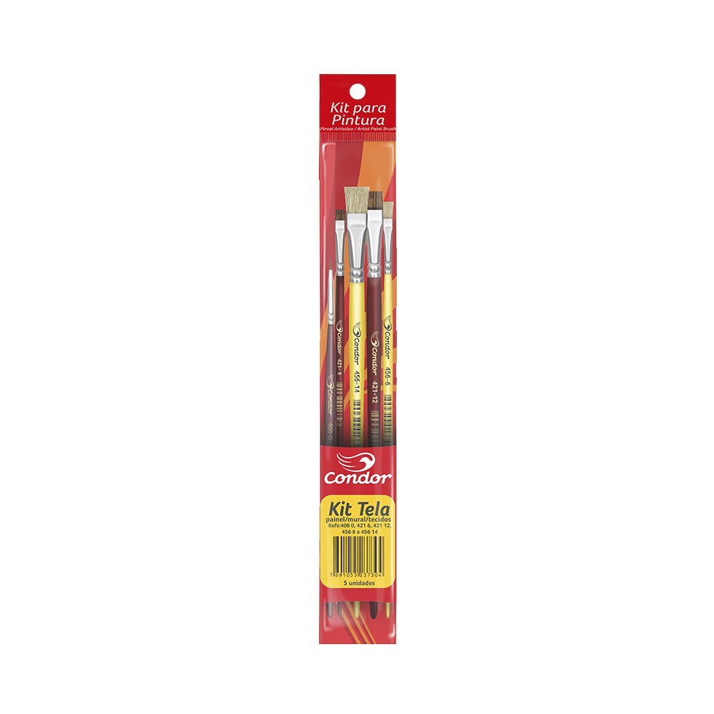 Juego de Pinceles Condor para Oleo No. 498 con 5 Piezas