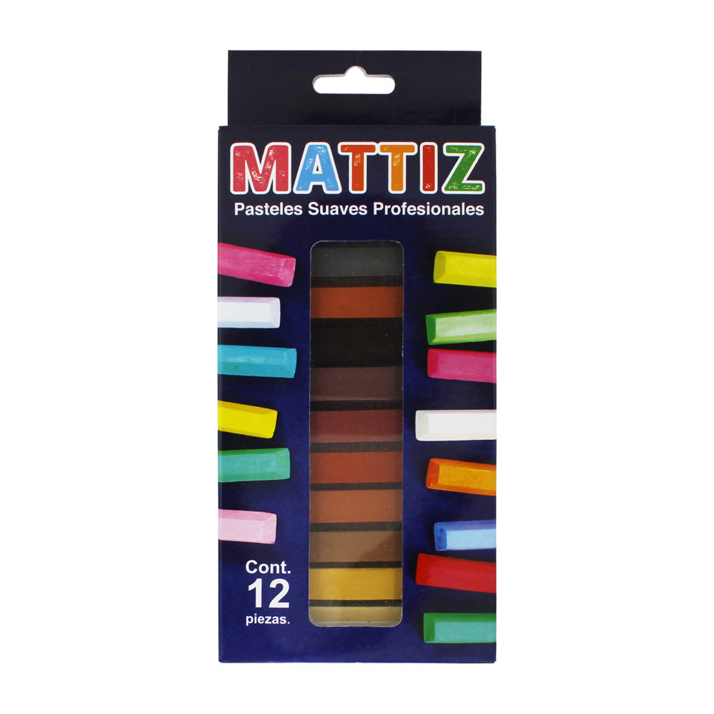 Gises Pastel Mattiz Con 12 Barras, "Grisallas y Tierras"