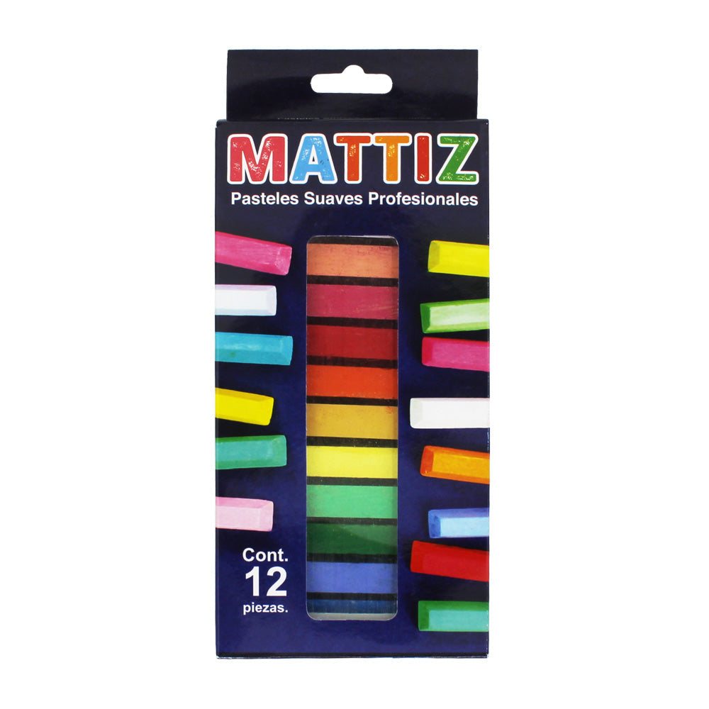 Gises Pastel Mattiz con 24 Barras, Básicos Y Pastel