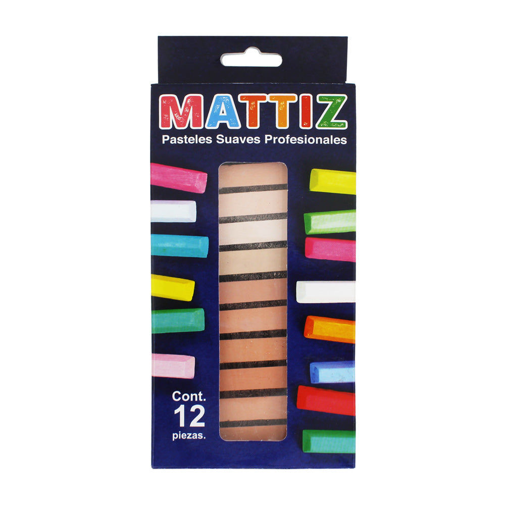 Gises Pastel Mattiz con 12 Barras, Piel