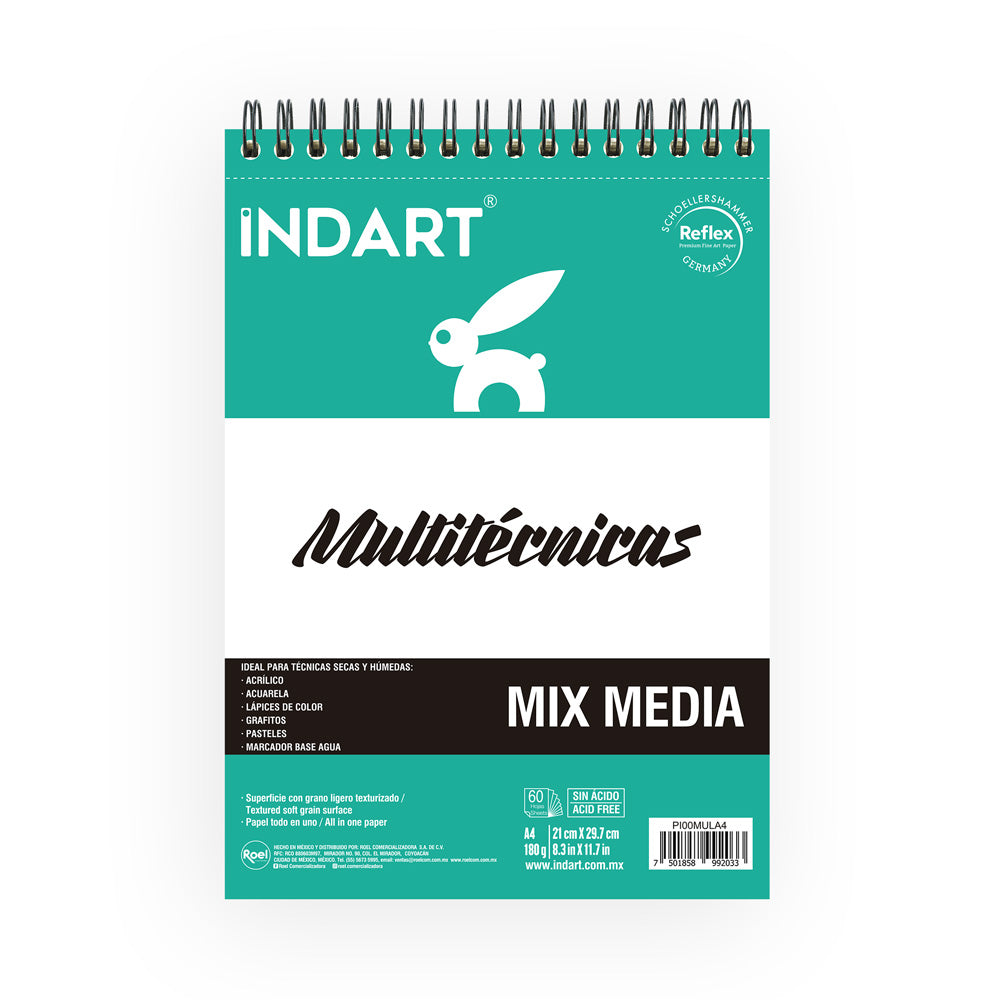 Álbum Indart Multiétnica A4 21x29.7cm con 60 Hojas, 180g
