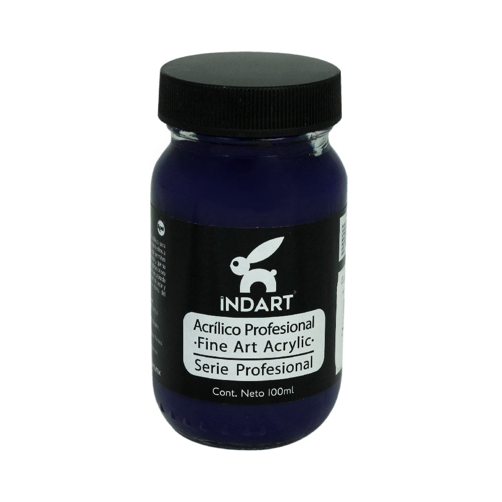 Pintura  Acrílica Profesional Vidrio Serie 2 Indart 21 Azul Oscuro Hostaperm 100ml