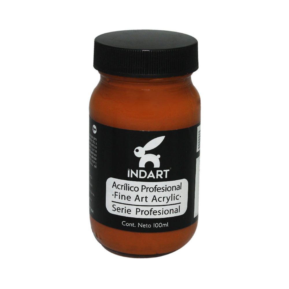 Pintura  Acrílica Profesional Vidrio Serie 5 Indart 67 Ladrillo 100ml