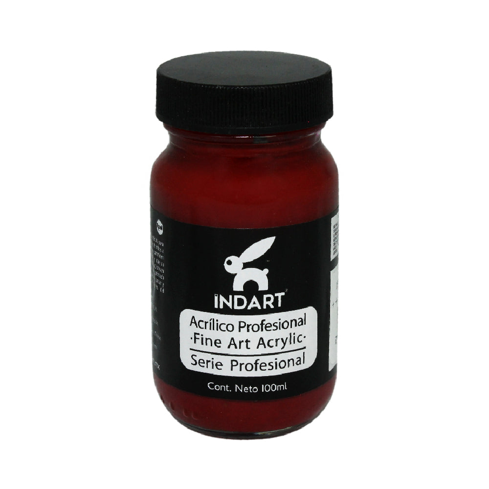 Pintura  Acrílica Profesional Vidrio Serie 6 Indart 59 Magenta Oscuro 100ml
